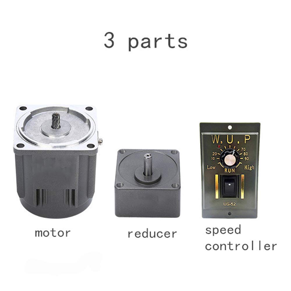 AC High Torque Motor,250W Electric Single-Phase Motor Reversible Motor with Variable Speed Adjustable Controller Governor Geared Motor 110V