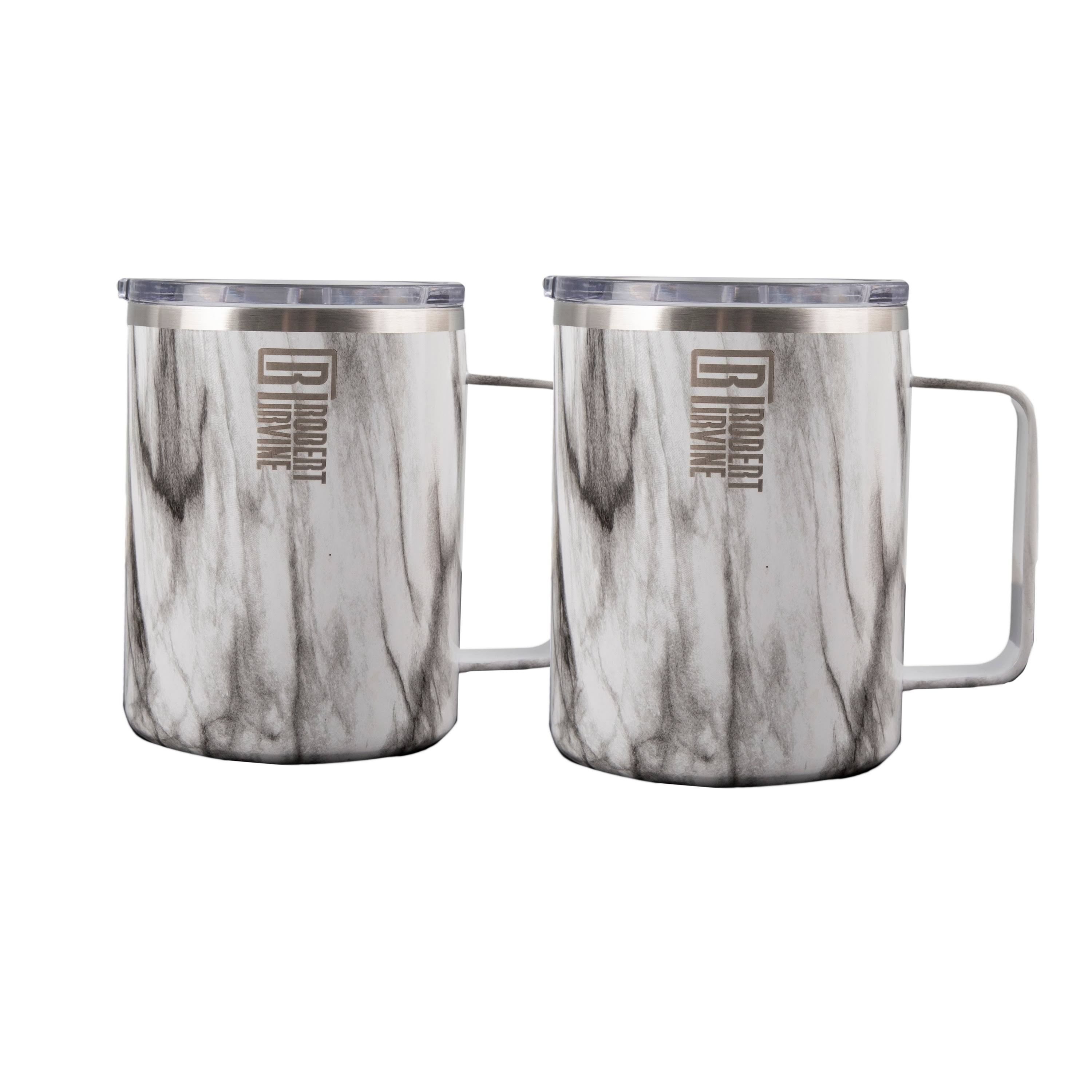 Robert Irvine by Cambridge Insulated Coffee Mugs, Set of 2 - Gray