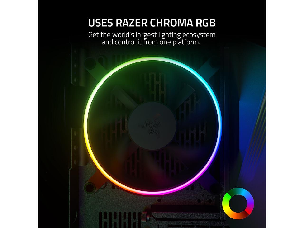 Razer Kunai Hydraulic 140MM aRGB PC Fan: Quiet, Powerful aRGB Fans - PWM Fan Controller Support & Connect Up to 8 Fans - Powered by Razer Chroma RGB - 3 Fans