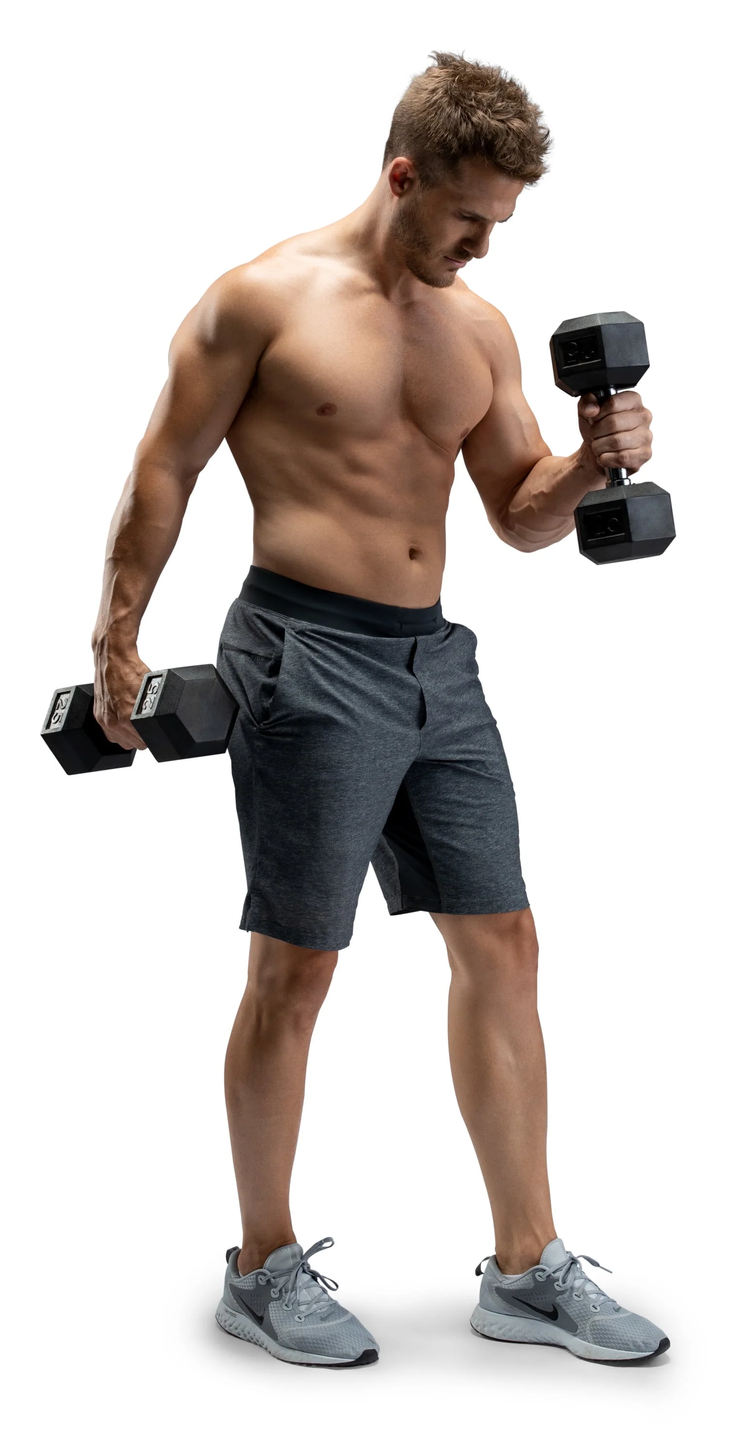 Weider, 25lb Rubber Hex Dumbbell, Single