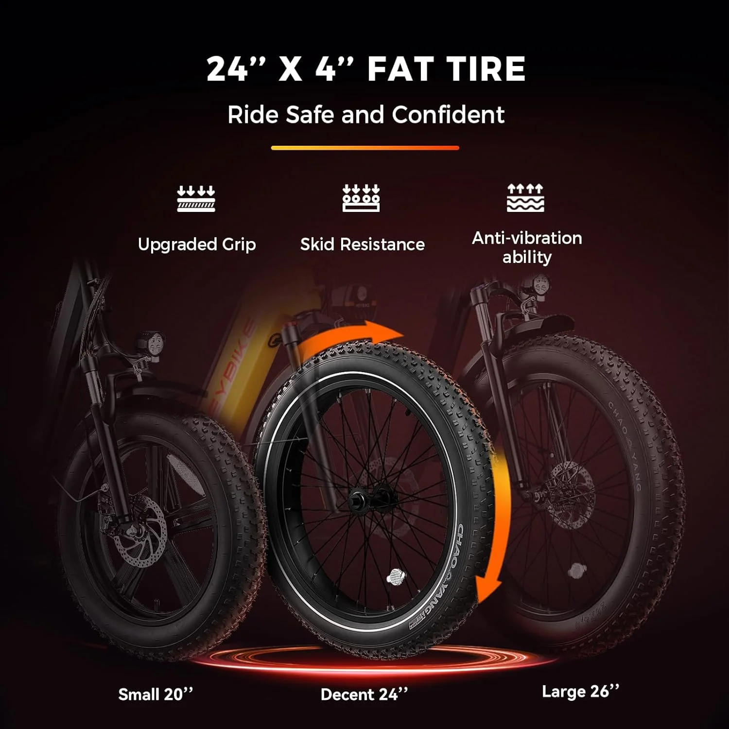 Heybike Horizon Electric Bike for Adults 750W Foldable Ebike with 48V 14.4AH Removable Battery,  24" x 4.0" Fat Tire Step-Thru Electric Bicycle, 7 Speed Gear and Dual Hydraulic Suspension