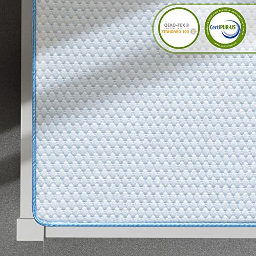 BedStory Firm Mattress Topper Full Size - 3 Inch Memory Foam Bed Toppers - High Density Foam Mattress Pad for Back Pain Relief