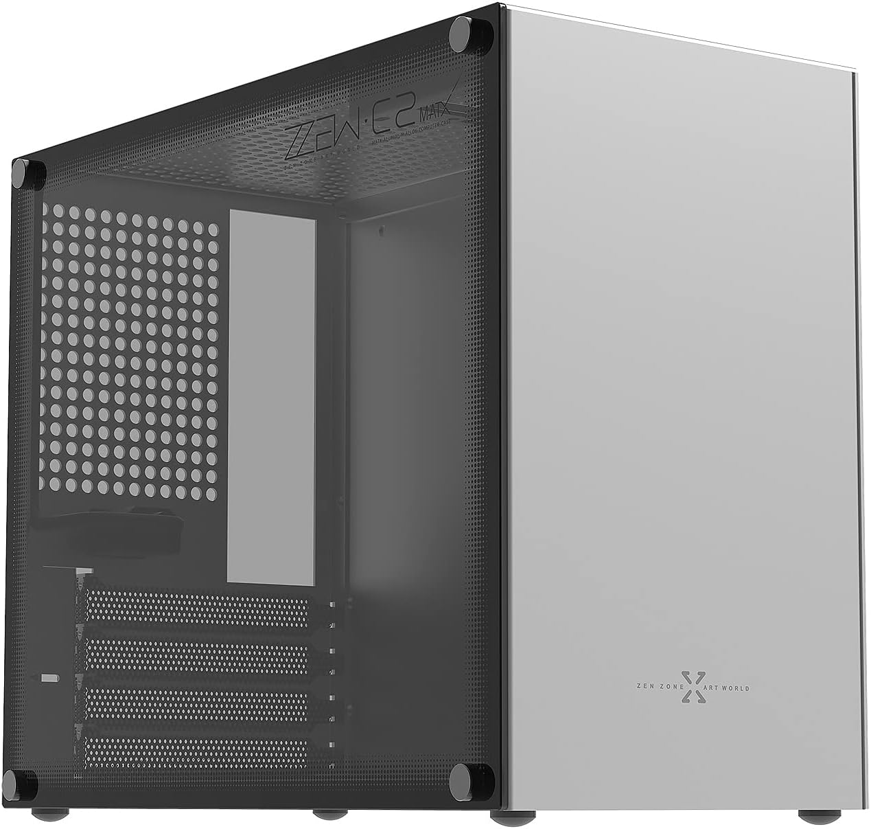 MATX PC Case in Mini-Size, Portable Gaming Computer Case, Aluminum Micro ATX Case for DIY Installation