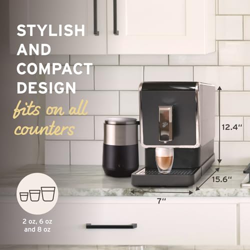 Tchibo Single Serve Coffee Maker Black - Automatic Espresso Coffee Machine - Built-in Grinder, No Coffee Pods Needed