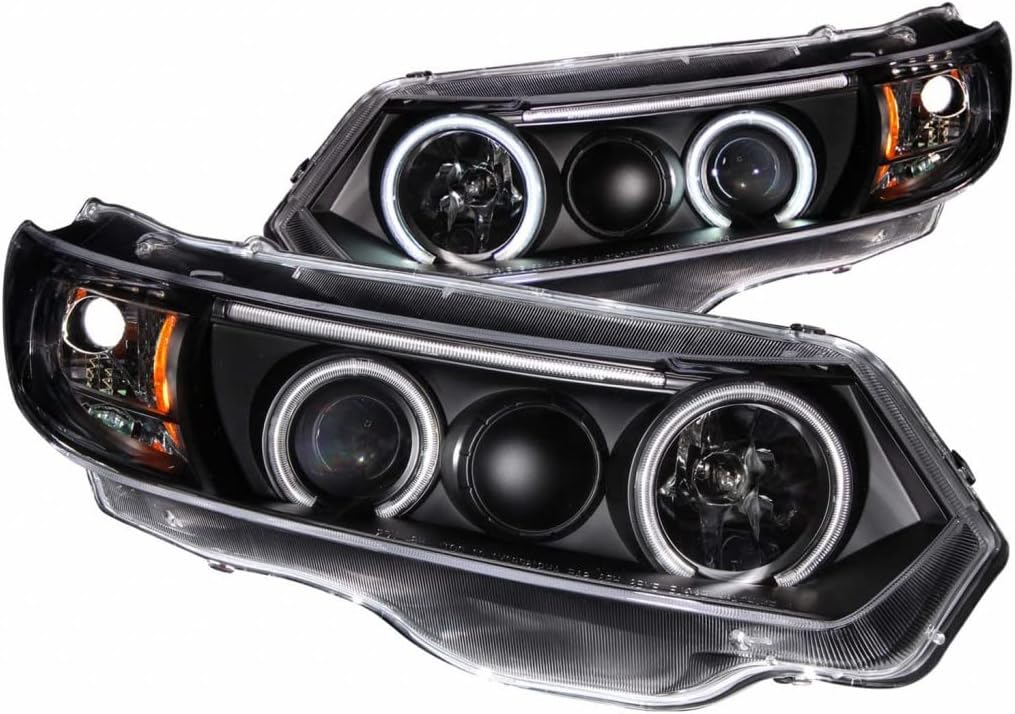 ANZO For Honda Civic 2006-2011 Projector Headlights w/Halo Black CCFL | 121062