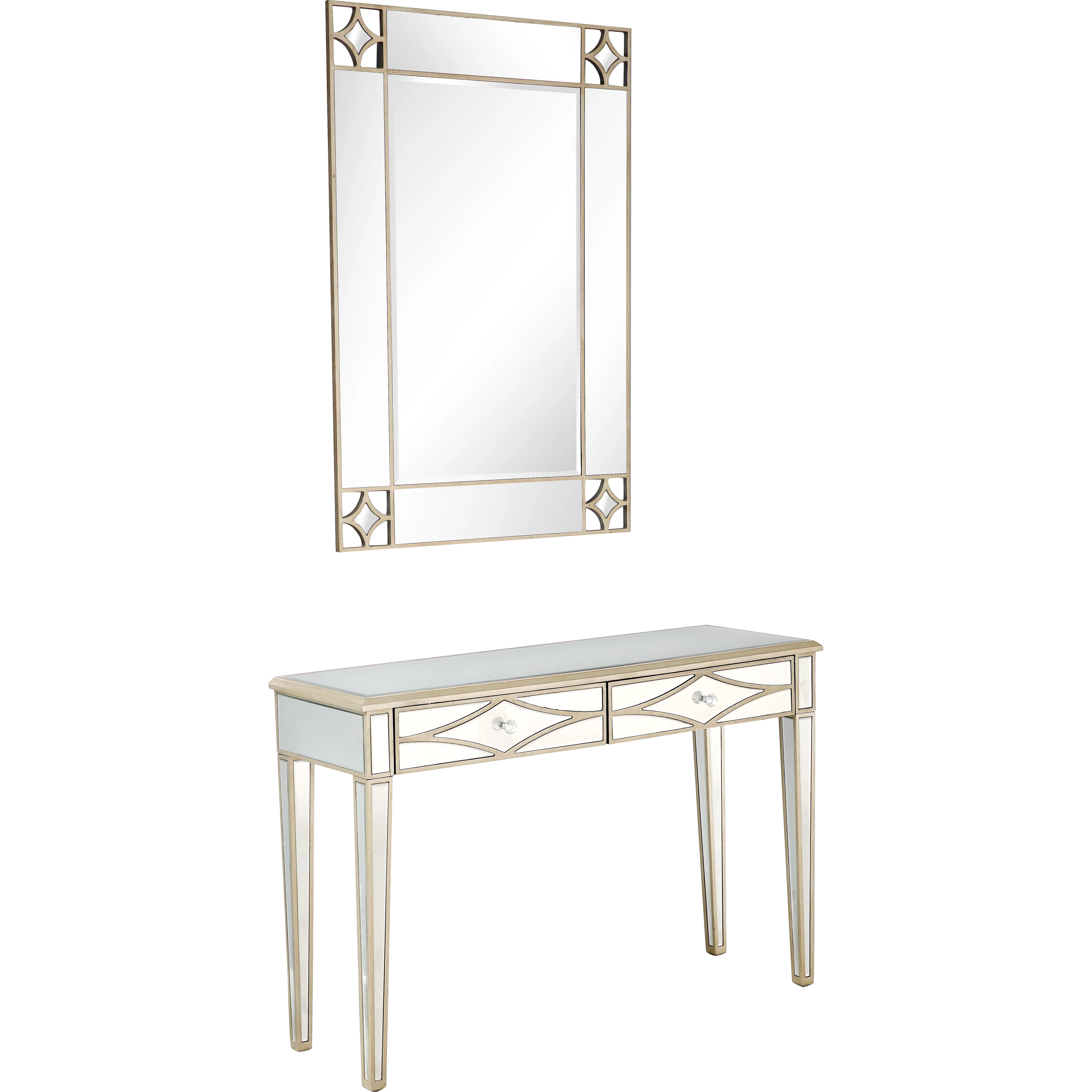 Camden Isle Huxley Wall Mirror and Console Table