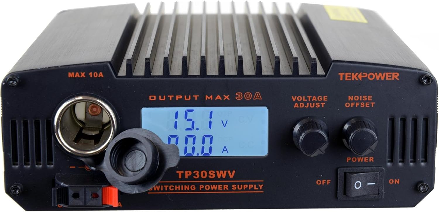 TekPower TP30SWV 30 Amp DC 13.8V Digital Switching Power Supply with Noise Offset