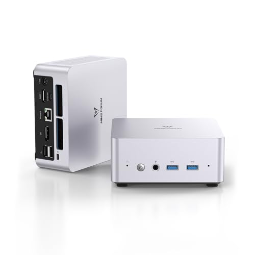 MINISFORUM UM880 Plus Mini PC AMD Ryzen 7 8845HS(8C/16T, up to 5.1GHz), 32GB DDR5 1TB PCIe4.0 SSD, HDMI+DP+USB4 Triple Outputs, OCuLink Port, 2.5G LAN, 5x USB Port, Radeon 780M Graphics Micro Computer