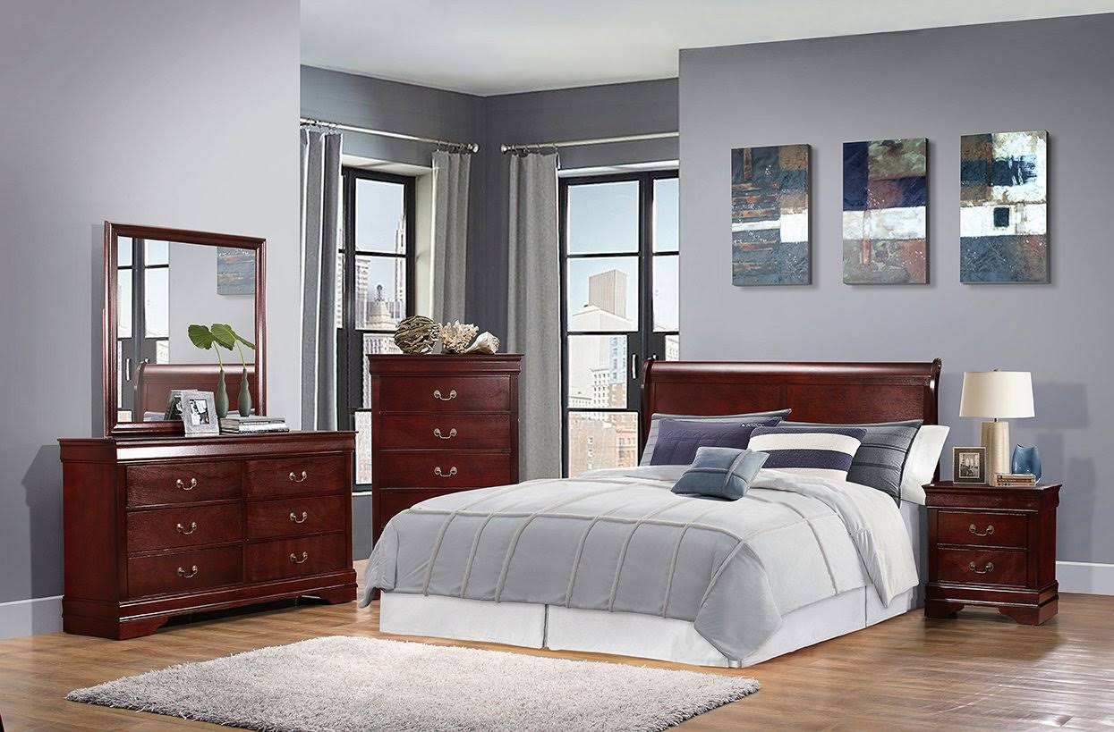 Coaster Furniture Louis Philippe Cherry Full Sleigh Bed
