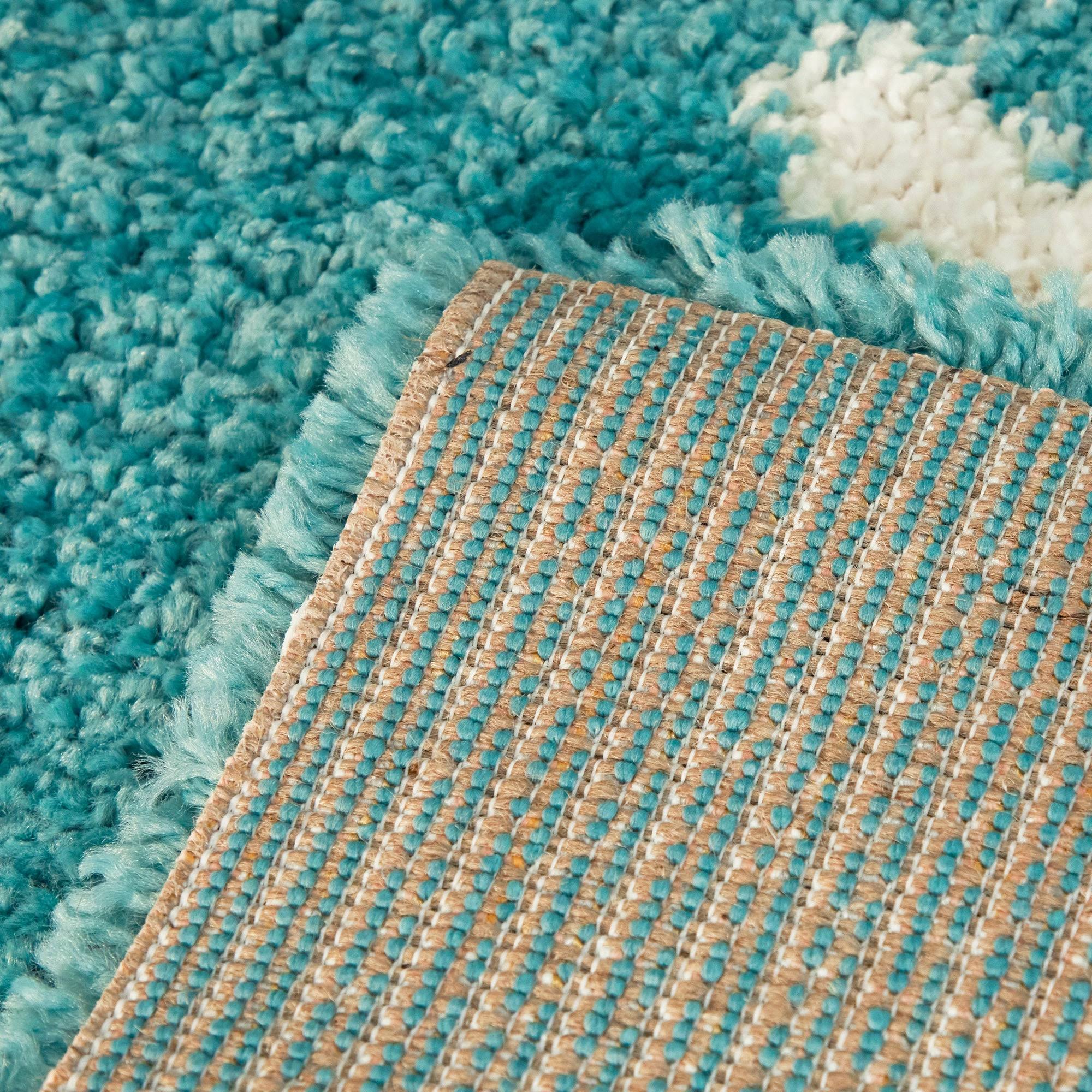BALTA Sarasota Teal 5 ft. x 7 ft. Coastal Shag Area Rug, Blue