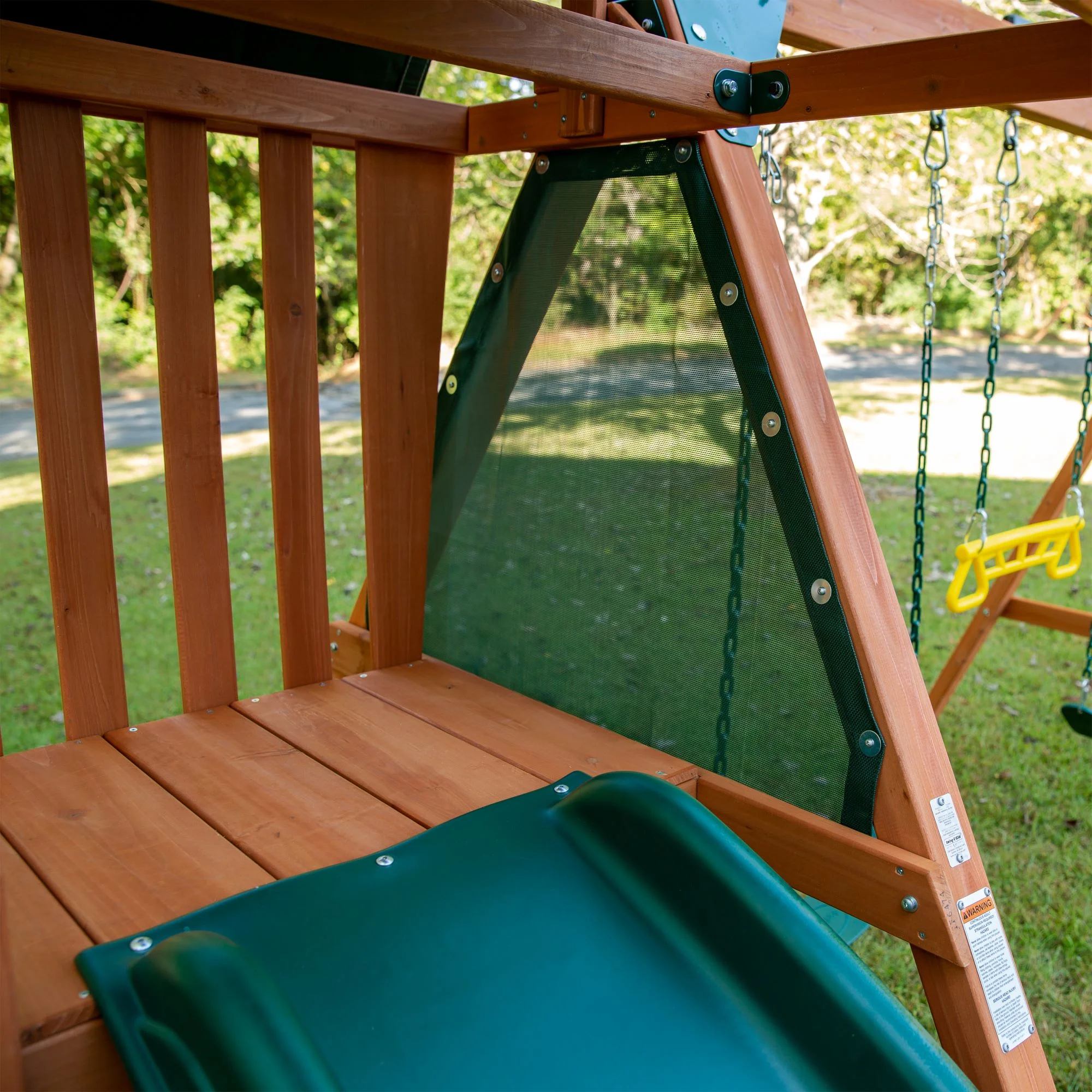 Gorilla Playsets 01-1105 Basic Swing Set with Two Swings, Trapeze Swing, and Slide