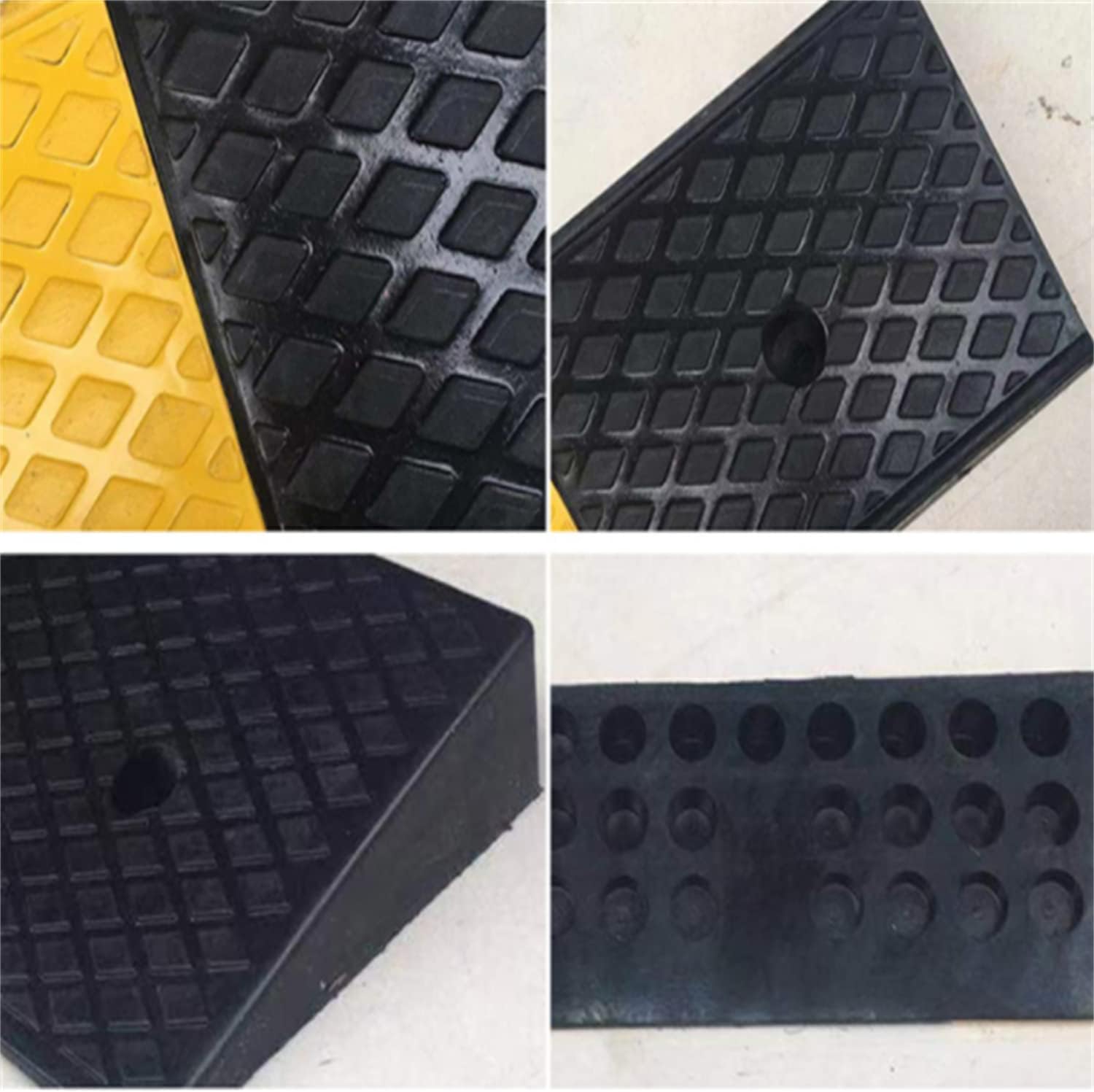 2 Rubber Curb Ramps Heavy Duty Driveway Curb Ramp 10 Ton Car Slope Ramp for Sidewalk Cars RV Trucks Shed Access Bike Pets Scooter Wheelchair 39.3*5.9*2inch