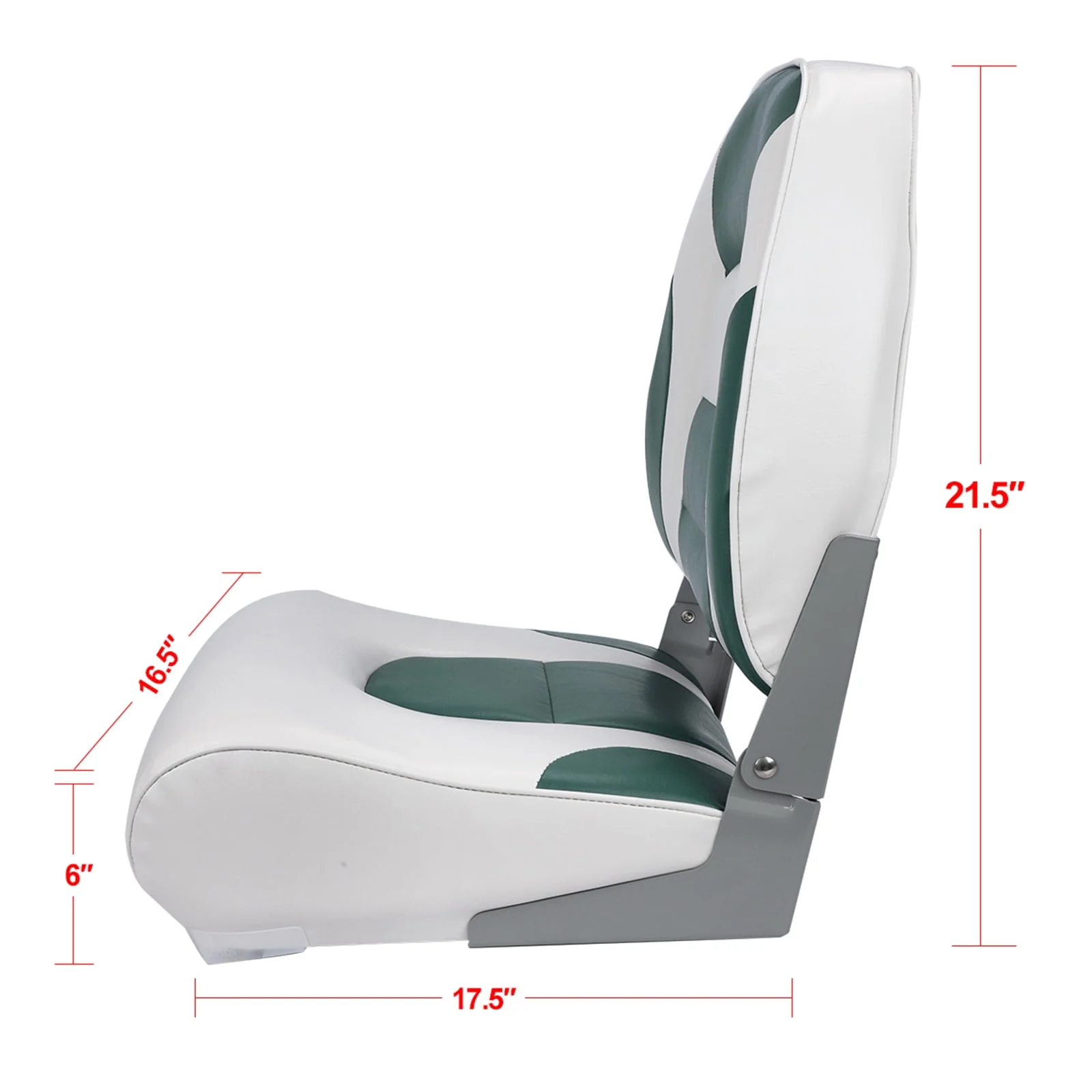 NORTHCAPTAIN S1 Pro Premium High Back Folding Boat Seat,Stainless Steel Screws Included,Charcoal/Black(2 Seats)