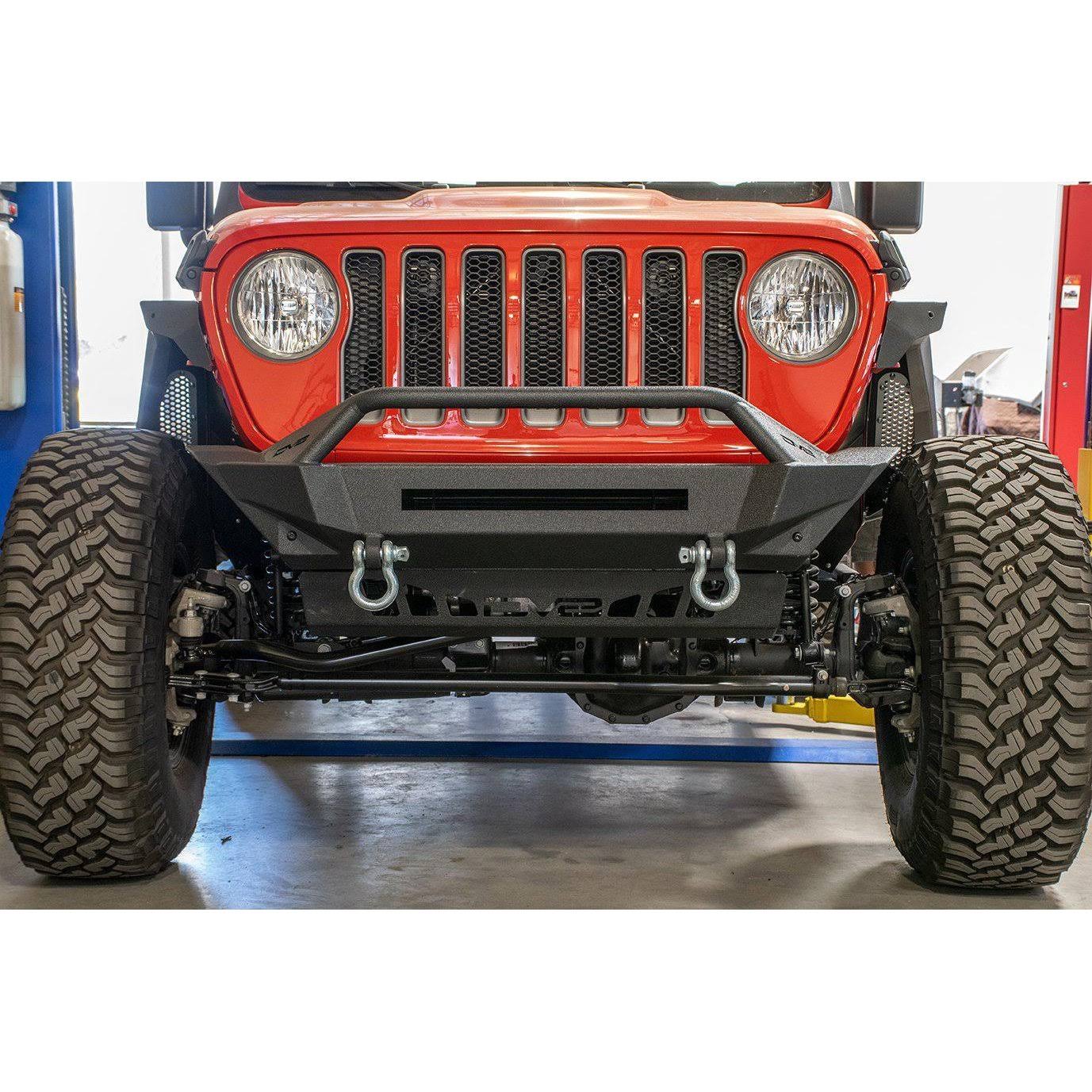 DV8 Offroad FBJL-01 Jeep Wrangler JL Front Bumper with Bull Bar