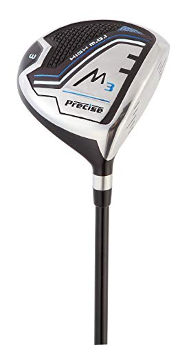Precise M3 Men's Complete Golf Clubs Package Set Includes Driver, Fairway, Hybrid, 6-PW, Putter, Stand Bag, 3 H/C's - Right Handed - Regular, Petite or Tall Size