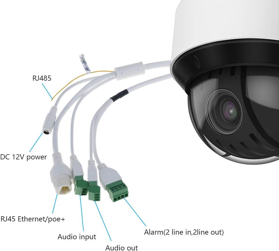 Hikvision 4MP UltraHD 25x Network IR PTZ Outdoor Dome Camera DS-2DE4A425IW-DE,2560X1440, 98ft Night Vision, Auto Tracking，4.8mm~120mm Lens 25X Optical Zoom H.265+, IP66,IK10,SD Card Slot