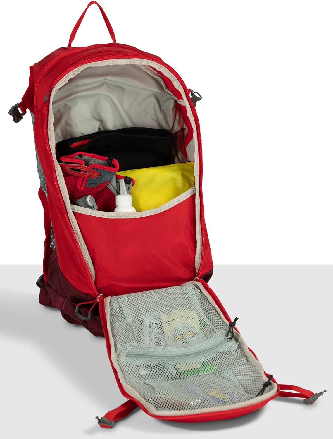 Osprey Siskin 12L Men's Biking Backpack with Hydraulics Reservoir, Ultimate Red
