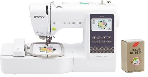 Brother SE700 Sewing and Embroidery Machine, Wireless LAN Connected, 135 Built-in Designs, 103 Built-in Stitches, Computerized, 4" x 4" Hoop Area, 3.7" Touchscreen Display, 8 Included Feet, White