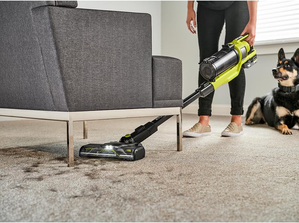 RYOBI 18V ONE+ HP Cordless Brushless Pet Stick Vacuum Kit (Renewed)