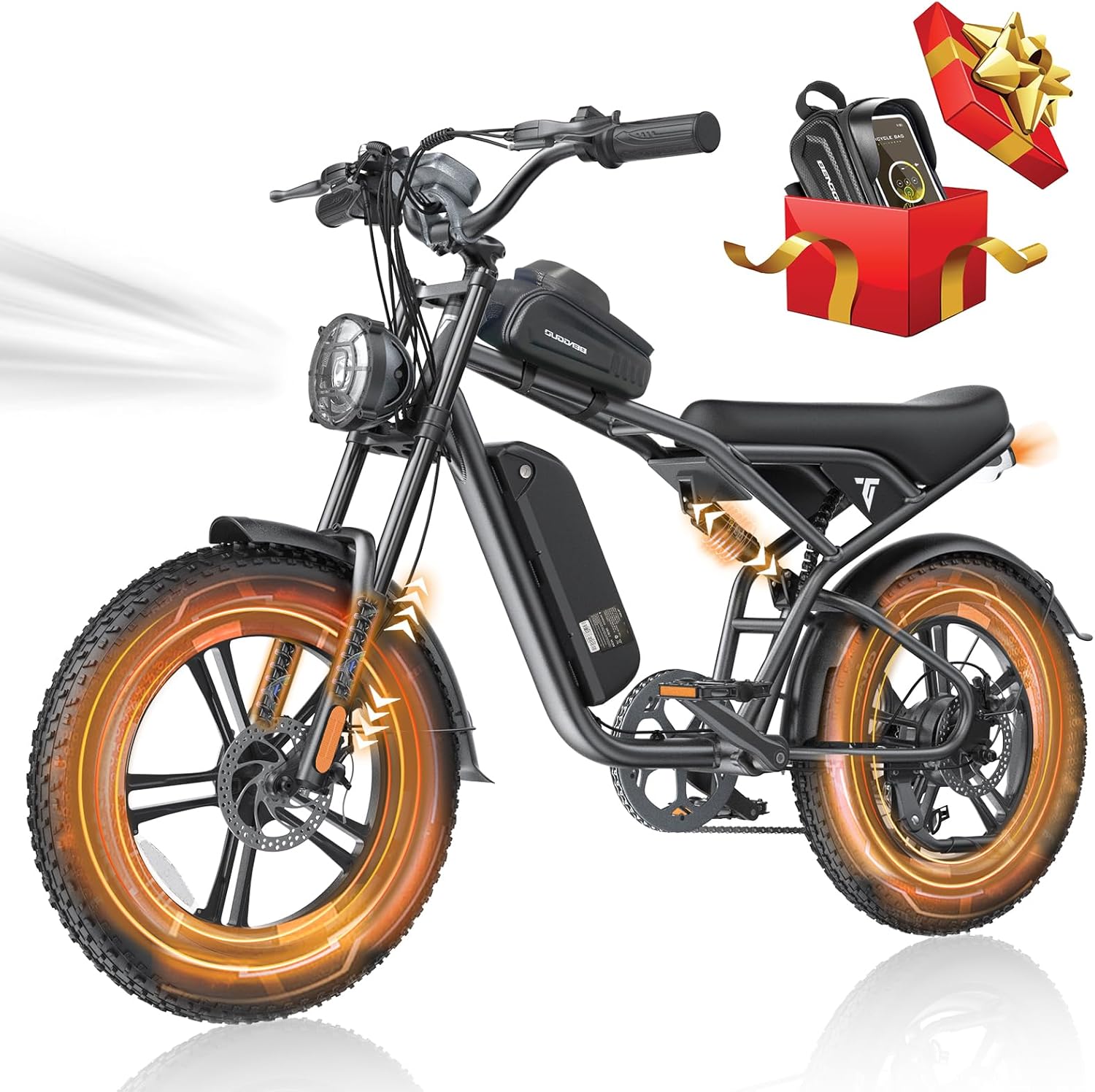 1500W Electric Bike for Adults,20" Fat Tire Ebike,with 48V 15.6AH Removable Battery Electric Bicycles,Acc Cruise Control and 7-Speed Gear Electric Dirt Bike UL Certified