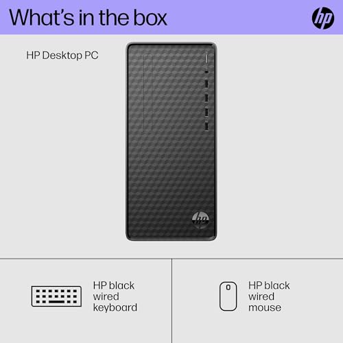HP Everyday Desktop Computer PC - AMD Ryzen 3 5300G Processor(up to 4GHz), 32GB RAM, 1TB PCIe SSD, 2TB HDD, for Business, Study, Videos, and Gaming, Wi-Fi, Bluetooth, Windows 11 Pro with Gaming Mouse