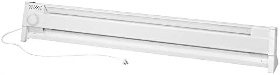 F Series 49" Portable Electric Baseboard Heater (Model: 4P1500W, Part: 05601), 5120 BTU, 120 Volt, 1500 Watt, White