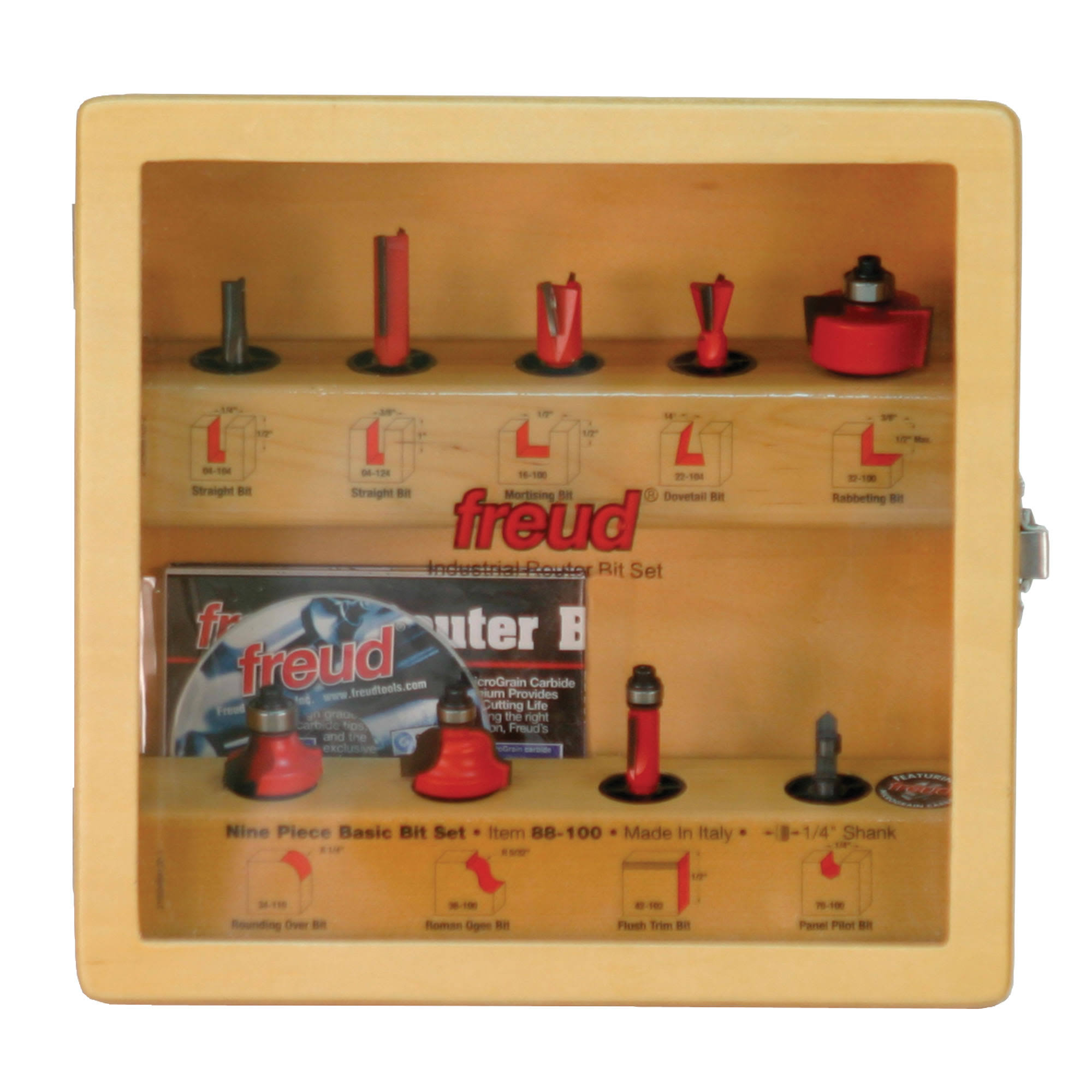 Freud 88-100 9 piece Basic Bit Set (1/4 In. Shank)