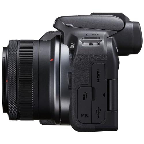 Canon EOS R10 Mirrorless Camera with RF-S 18-45mm f/4.5-6.3 is STM Lens + Dual Wireles Microphones + 64 GB Memory + Extra Battery + LED Light + More (Content Creator Bundle) (Renewed)