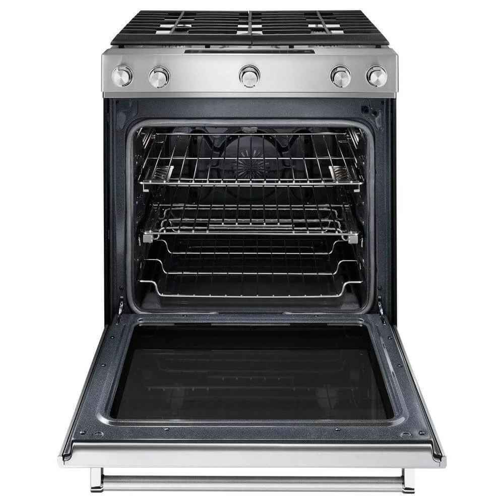 Kitchenaid Ksgb900e 30" Wide 6.5 Cu. Ft. Slide-In Gas Range - Stainless Steel