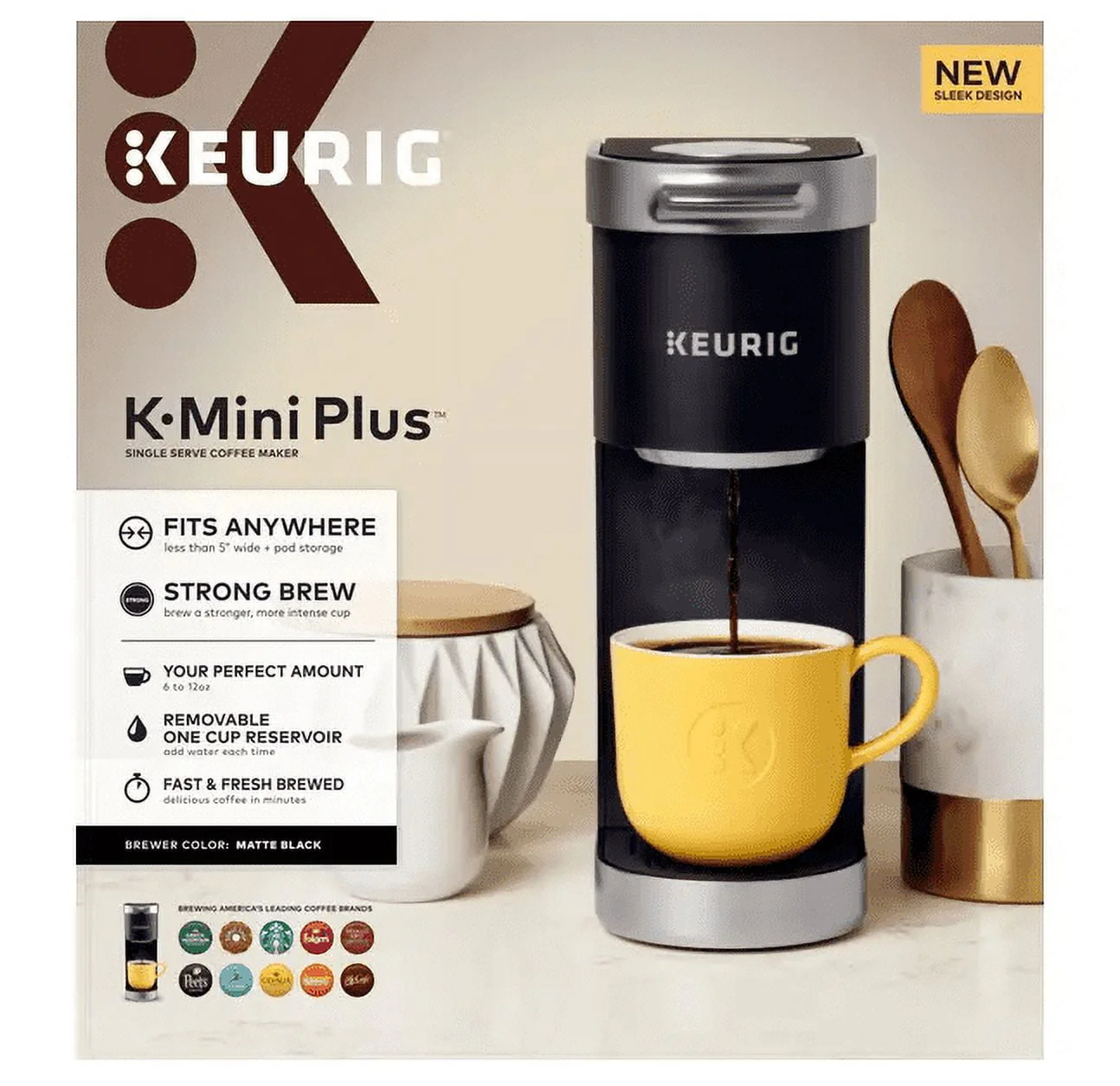 Keurig K-Mini Plus Single Serve K-Cup Pod Coffee Maker - Matte Black