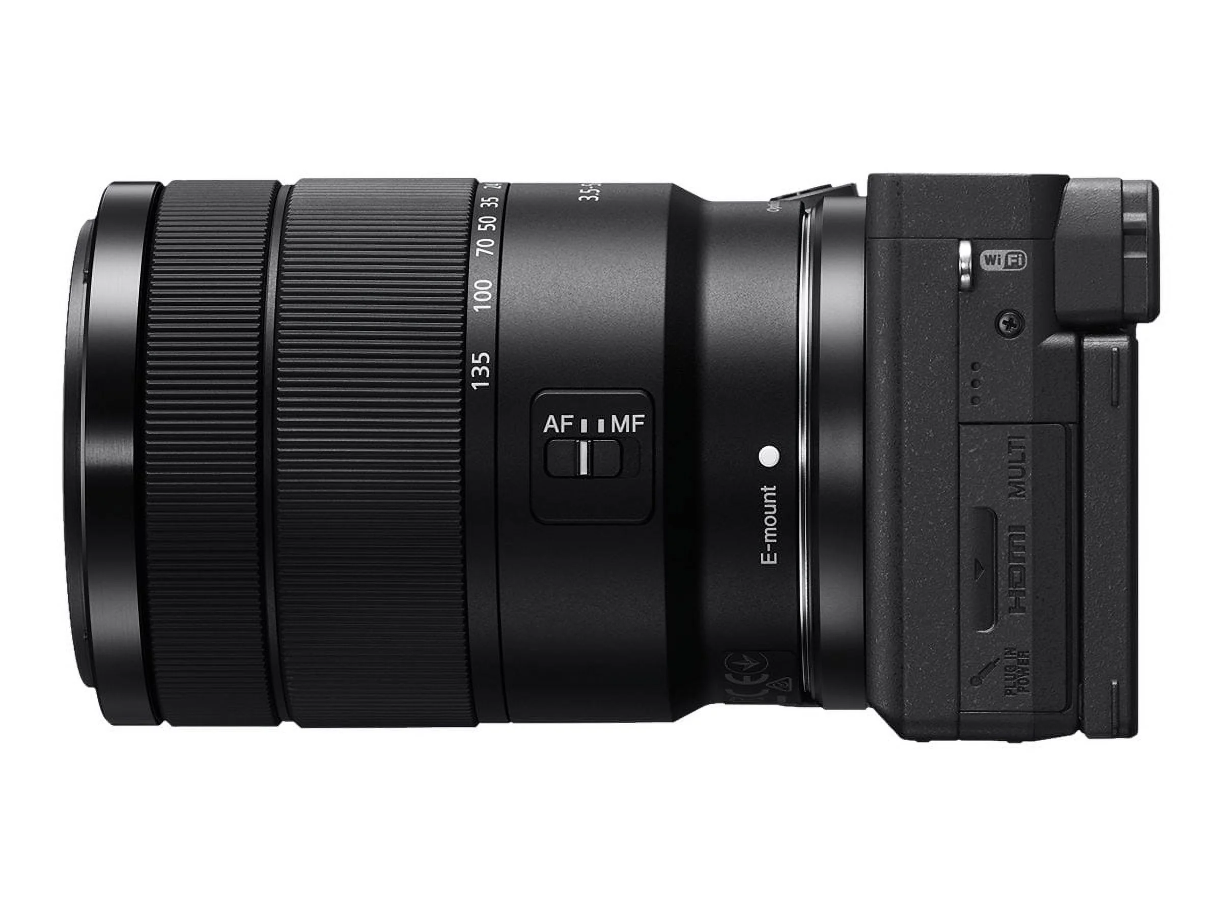 Sony a6400 ILCE-6400M - Digital camera - mirrorless - 24.2 MP - APS-C - 4K / 30 fps - 7.5x optical zoom E 18-135mm OSS lens - Wi-Fi, NFC, Bluetooth - black