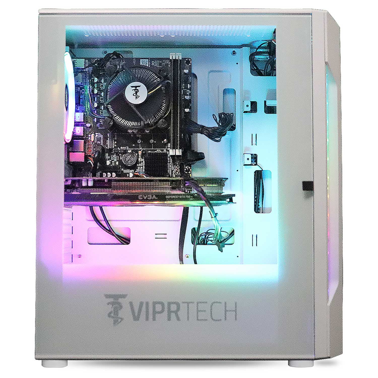 ViprTech.com Prime Gaming PC Computer - Intel Core i5 3rd Gen, NVIDIA GTX 750 Ti 2GB, 16GB RAM, 1TB HDD, WiFi, RGB, Windows 10 Pro, 1 Year Warranty, White