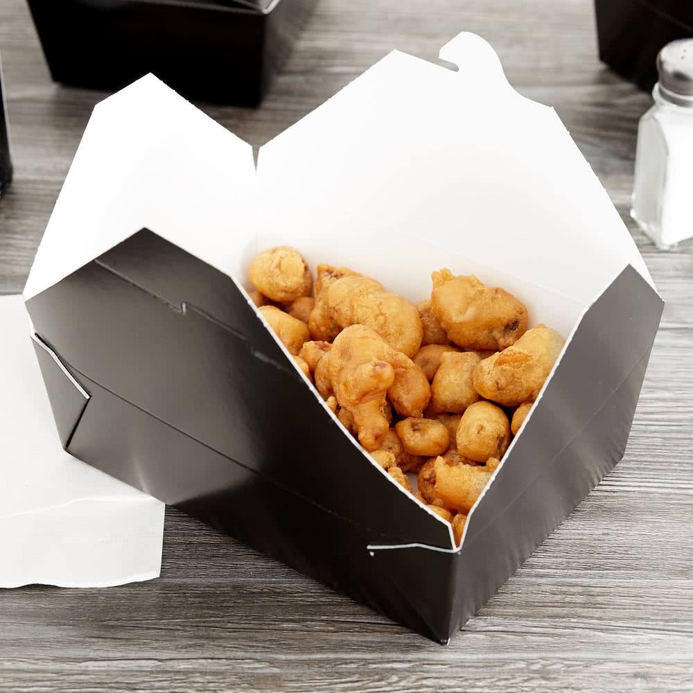 Fold-Pak Bio Pak Paper #3 Food Container Black, 66 oz. | 200/Case