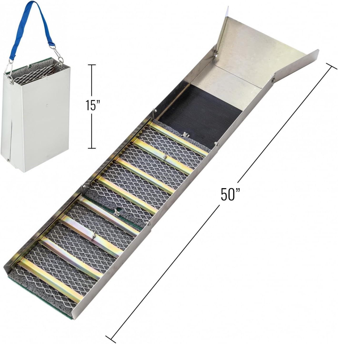 ASR Outdoor 21pc Complete Sluice Box Gold Panning Kit with 1/2 Classifier Screen Prospecting Equipment