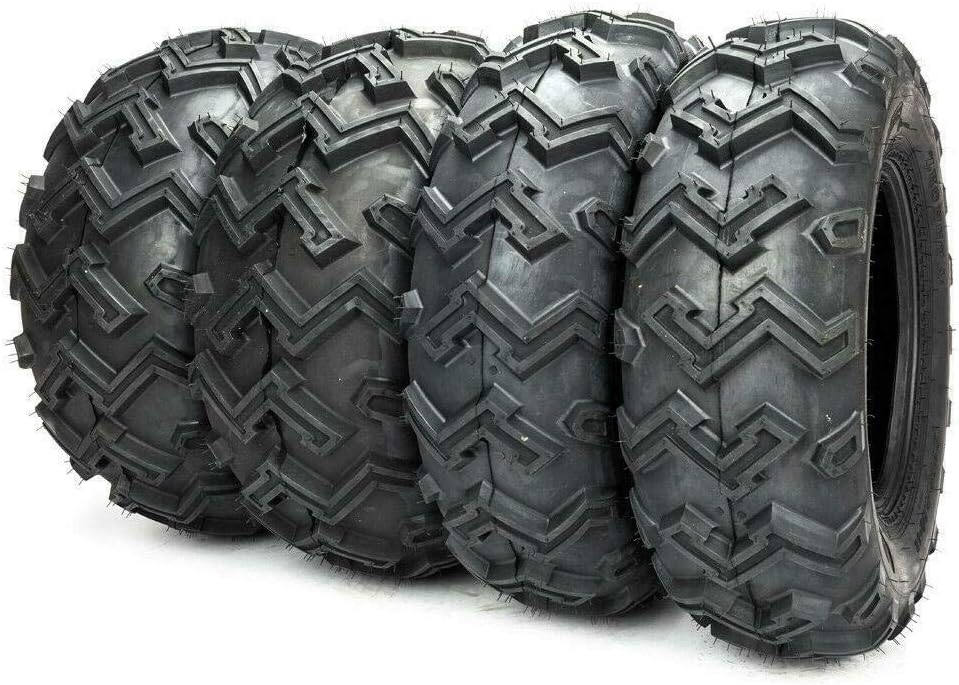 SUNROAD Set of 4 25'' 25x8-12 & 25x10-12 ATV Utility UTV Tires AT Front Rear Tires 6PR fit 12'' Rim