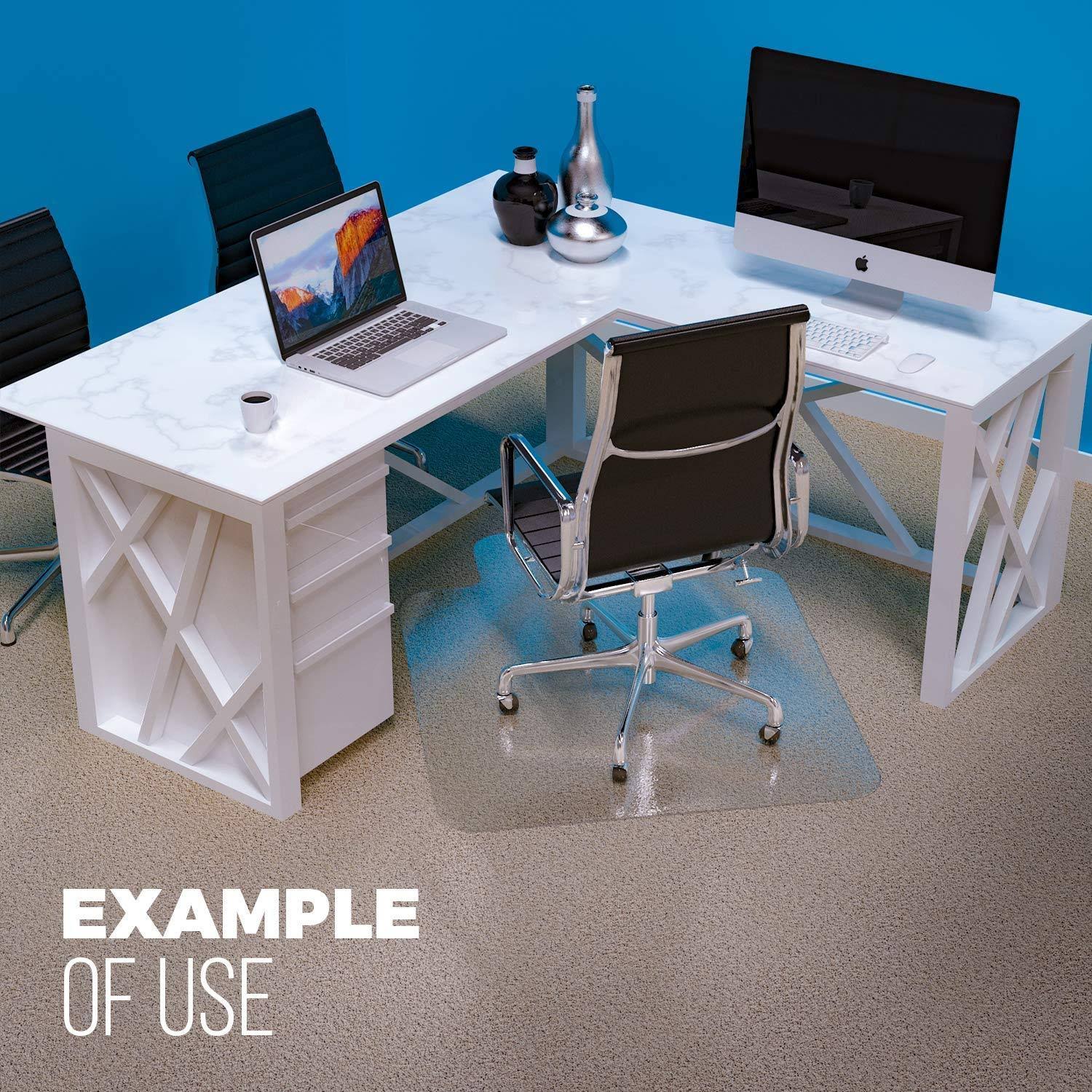 Office Chair Mat for Carpeted Floors - Heavy Duty (Unbreakable)