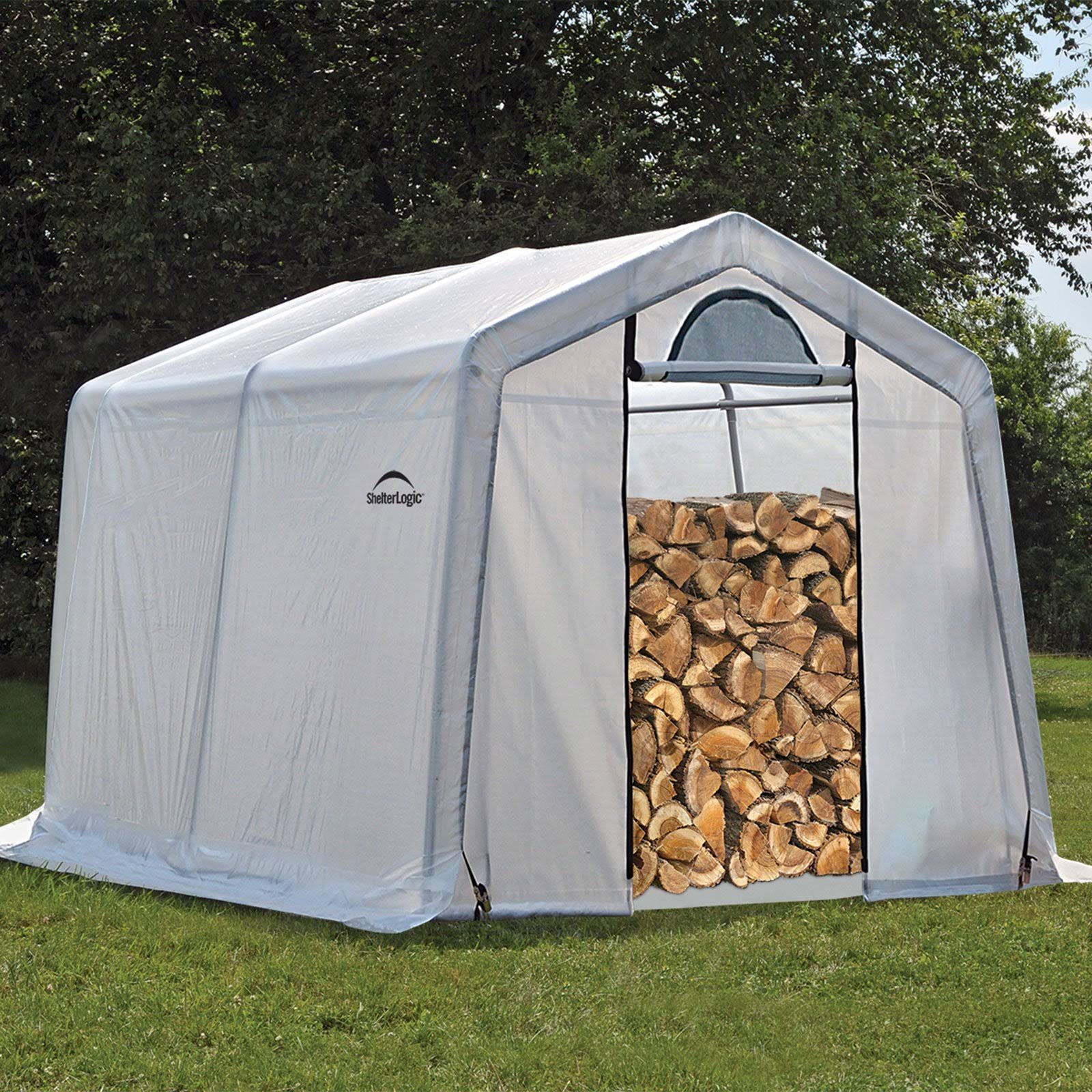 ShelterLogic Firewood Seasoning Shed, 10 ft. x 10 ft. x 8 ft.