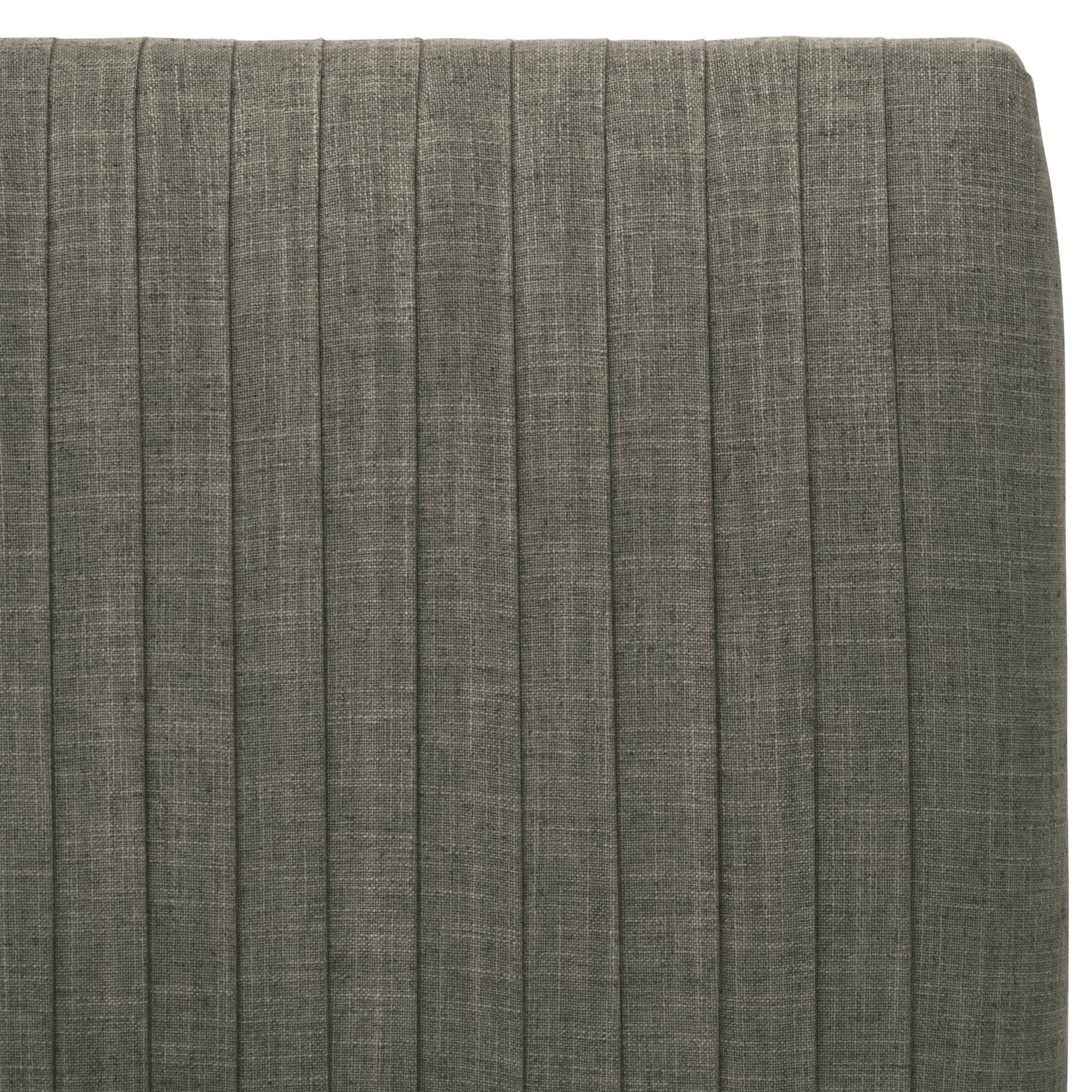 Layla California King Pleated Headboard, Quick Ship - Gray