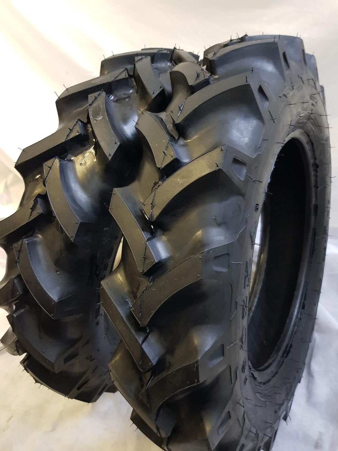 (2 TIRES + 2 TUBES) 6.50-16 8 PLY ROAD CREW KNK50 R1 3-Rib Farm Tractor Tires 6.50x16