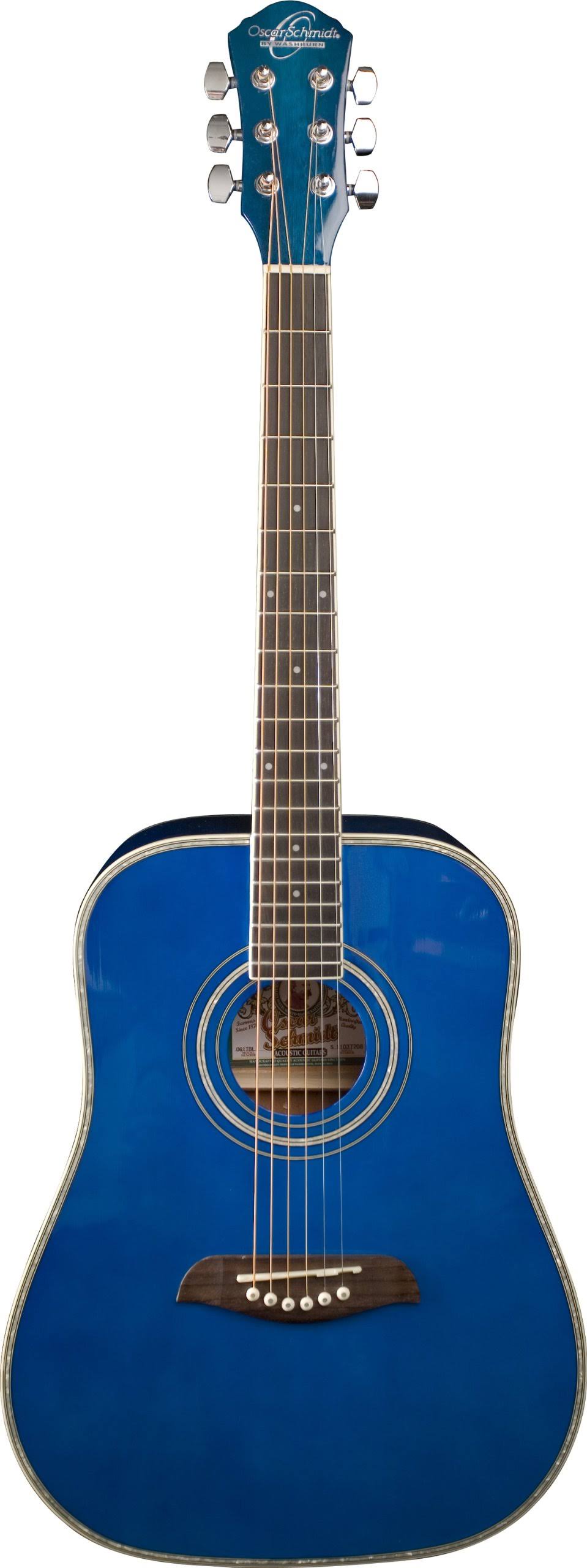 Oscar Schmidt Model Og1tbl - Blue 3/4 Size Dreadnought Acoustic Guitar