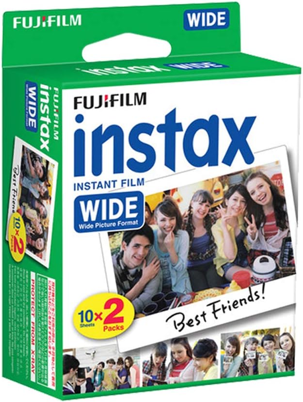 Fujifilm Instax Wide 300 Instant Camera + Fujifilm Instax Wide Instant Film Twin Pack (16385995) + Energizer Batteries (4 Pack) + Case for Fuji Wide 300 Camera