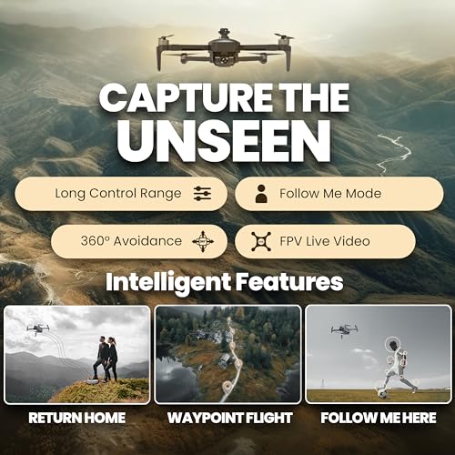 Drone X Pro LIMITLESS 4S Camera Drone for Adults - GPS 4K UHD Drones with Obstacle Avoidance - 3-Axis Gimbal - Auto Return and Follow Mode - Long Flight Time & Control Range - Live Video