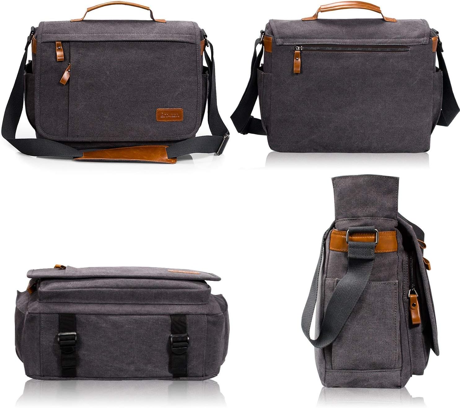 Estarer Camera Messenger Bag for SLR/DSLR Digital Cameras Laptop 15.6inch Shoulder Bag with Camera Insert Sleeve Upgraded Version