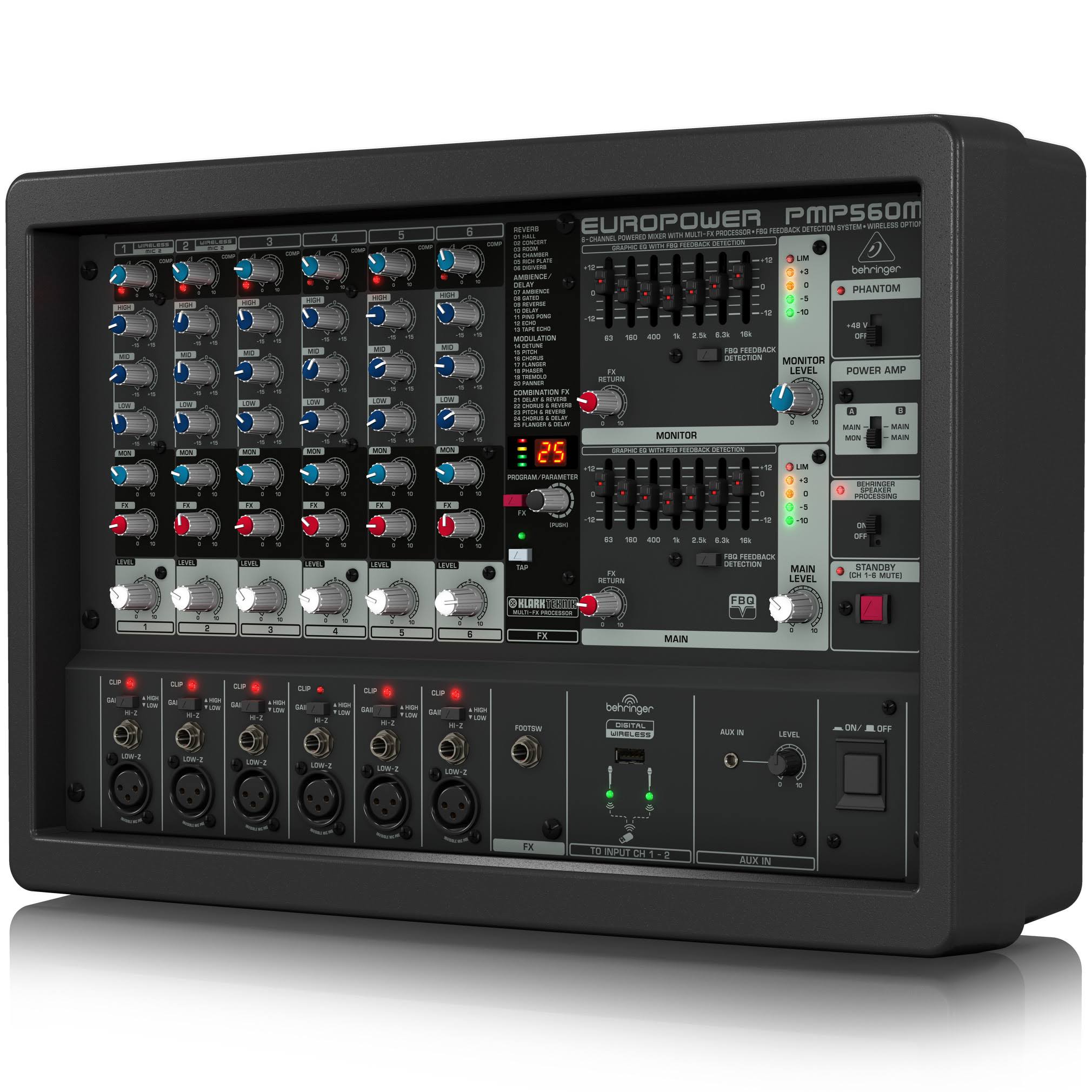 Behringer Europower PMP560M 500W 6 Channel Powered Mixer