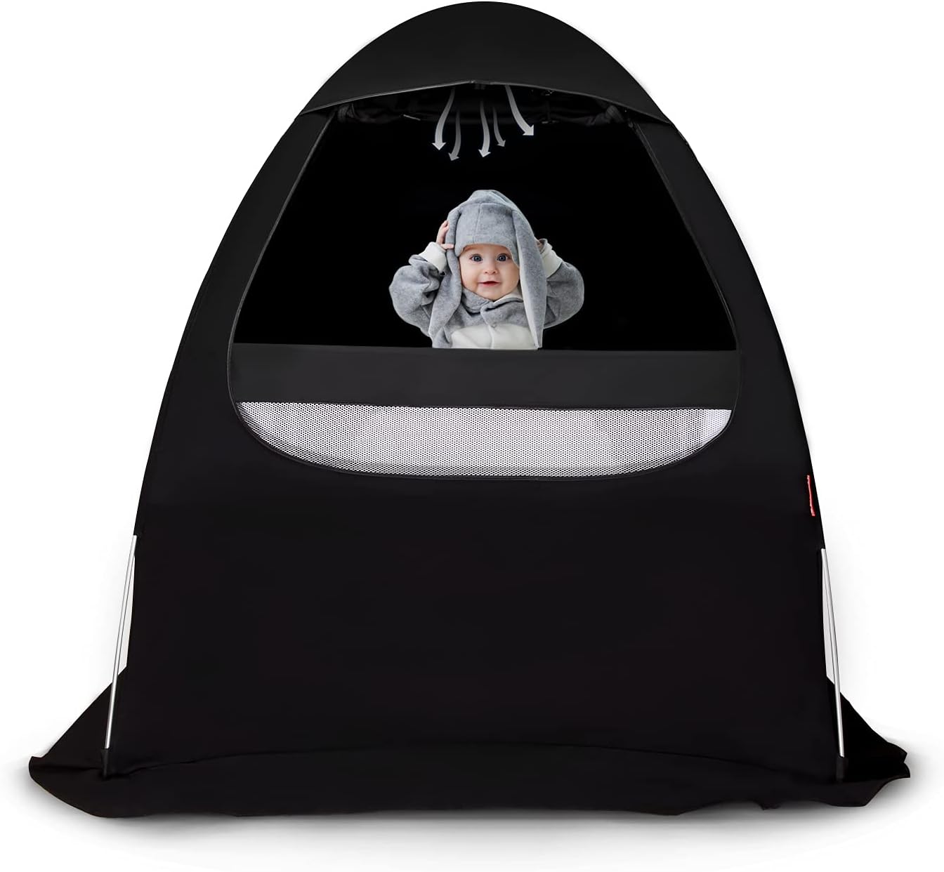 Voovc Pack N Play Tent Canopy Cover,Breathable Stretchy 95% Blackout Tent |Crib Tent Cover| Pack and Play Portable Travel Baby Netting,for Indoor or Outdoor Children's Sleep Safety Protection