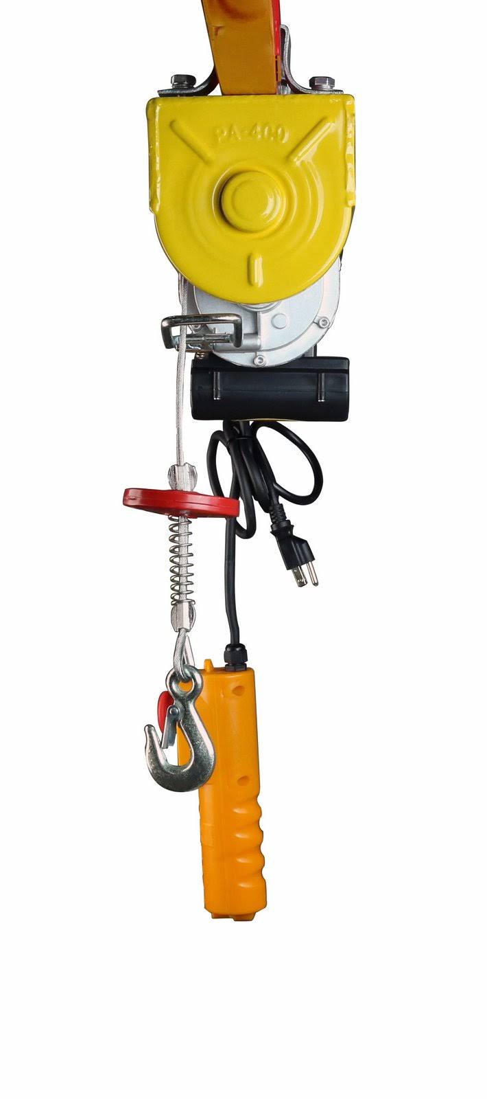 Steel Dragon Tools 880 lbs Mini Electric Wire Cable Hoist Overhead Crane Lift