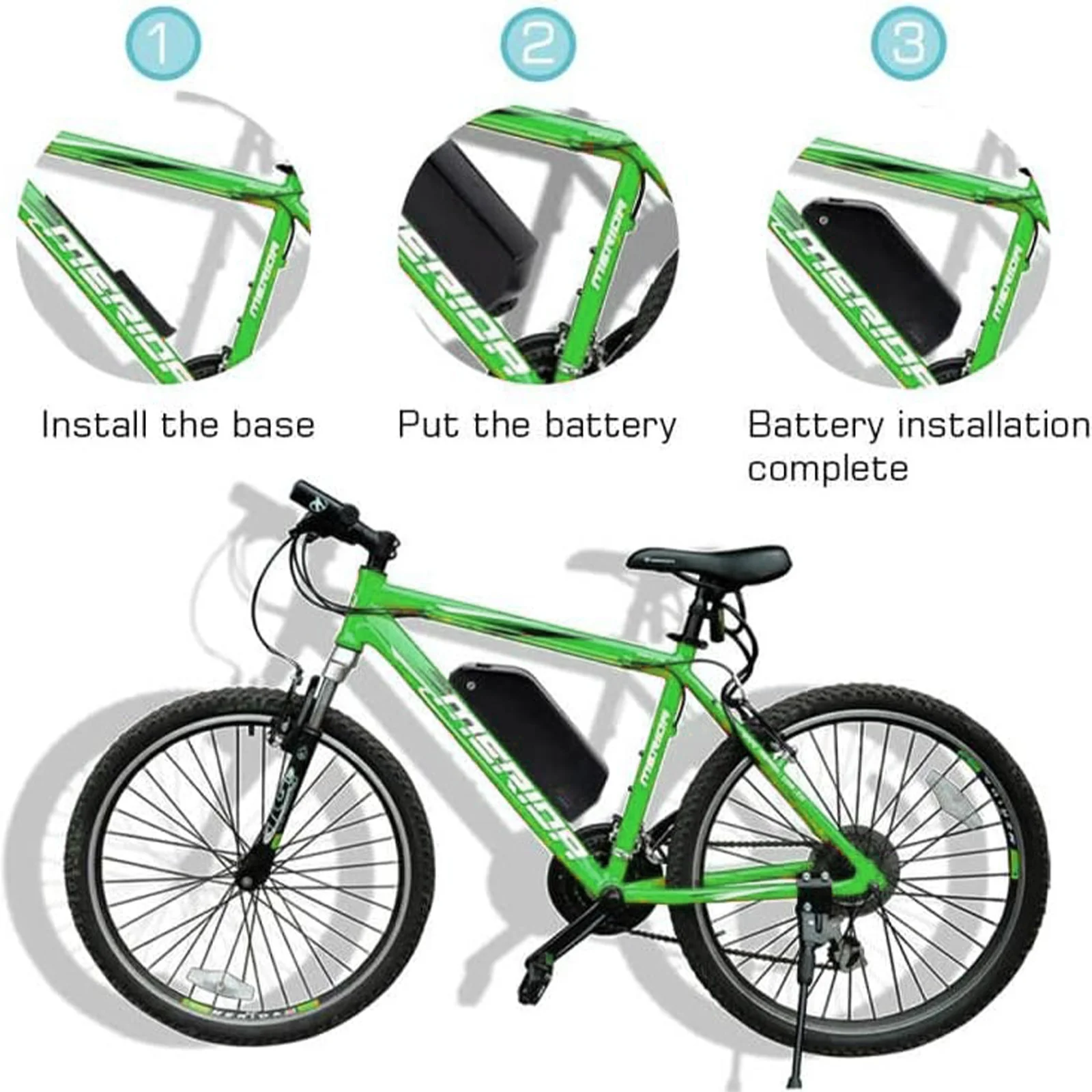 BVSLTUK 52V Ebike Battery, 52V 24Ah Lg4800 Cell Shark Electric Bike Battery for 200W-1500W Motors Jumbo Bicycle Battery.