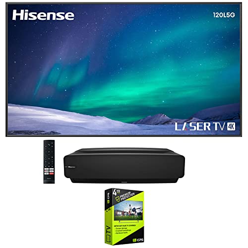 Hisense 4K Ultra-Short-Throw Laser TV & 100'' ALR Cinema Screen Bundle with Premium 4 YR CPS Enhanced Protection Pack