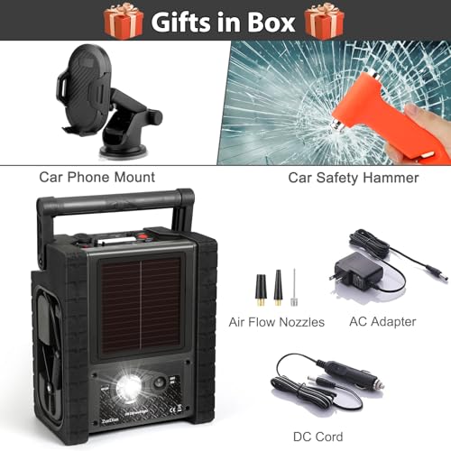 ZunDian Jump Starter with Air Compressor 260PSI, Car Jump Starter