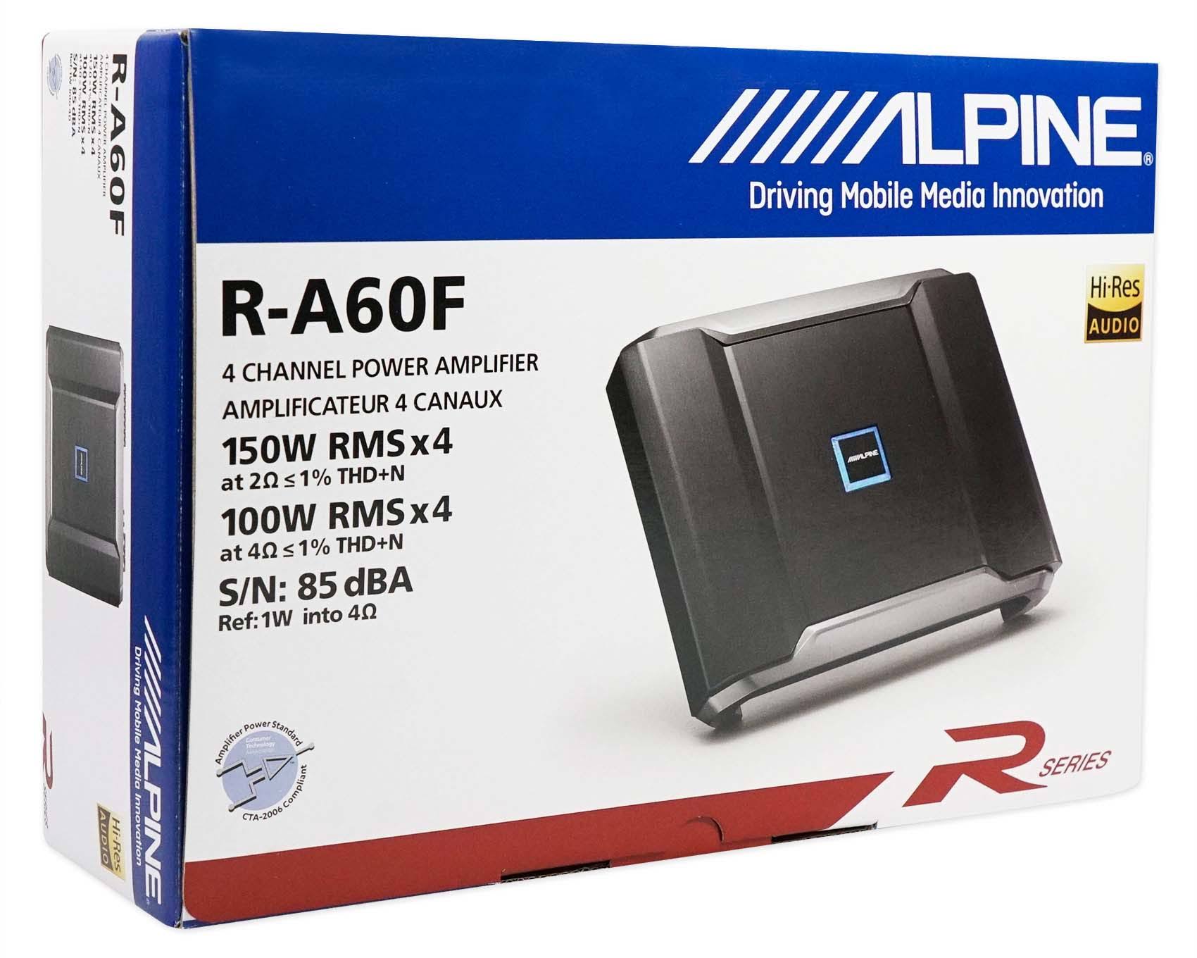 Alpine R-a60f R-Series 4-Channel Car Amplifier